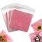 100 Pieces Lovely Small Self Adhesive Treat Bag Cellophane Bag Cookie Bag, Homemade, Party, Wedding Favor Bag, for Bakery, Biscuit, Candy - Pink (3.94" x 3.94")